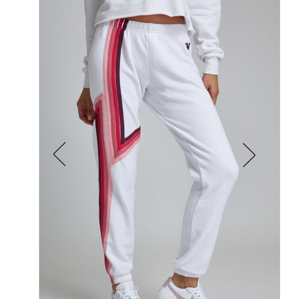 RARE White & pink aviator nation bandier sweats!💕